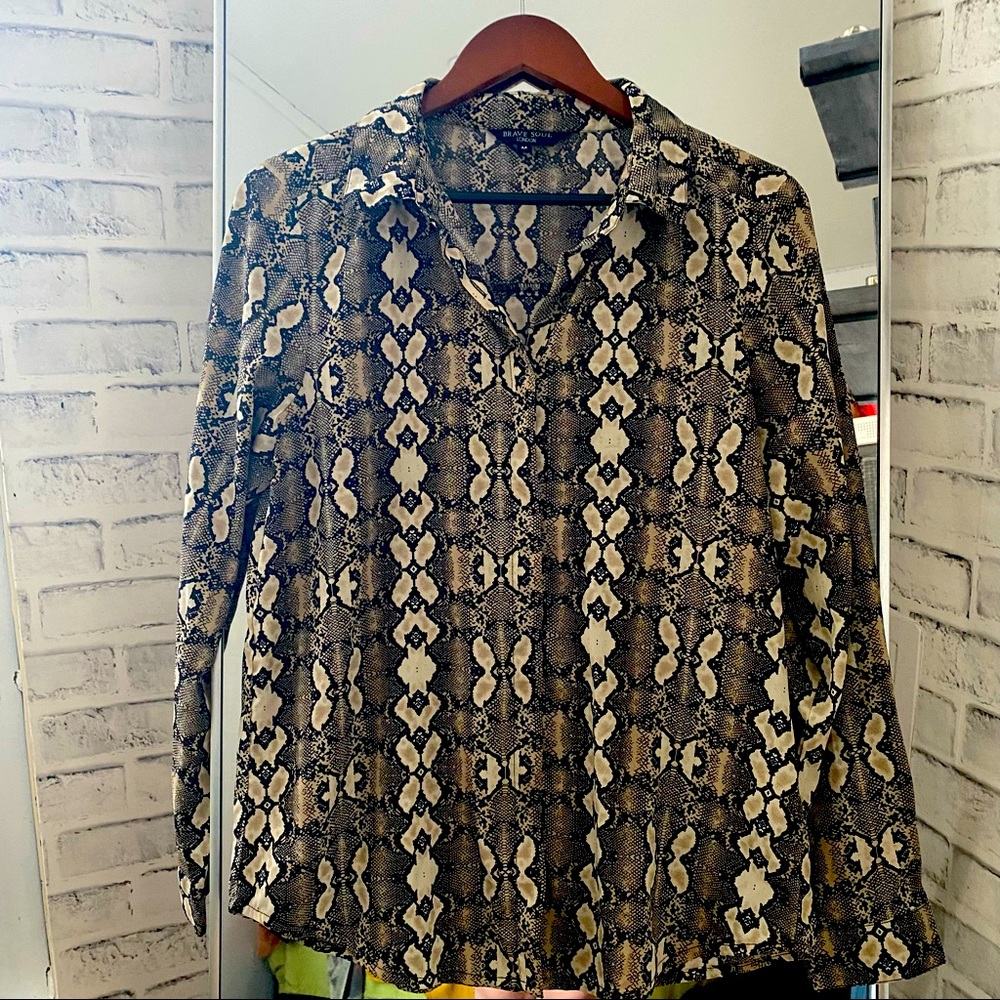 Snake Skin Blouse Size M